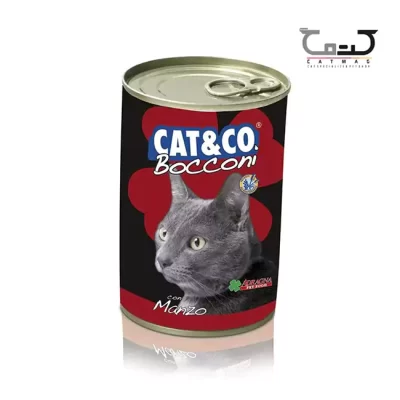 کنسرو گربه با طعم گوشت گاو cat&co
