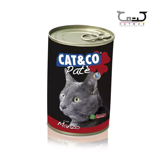 کنسرو گربه با طعم گوشت گاو cat&co